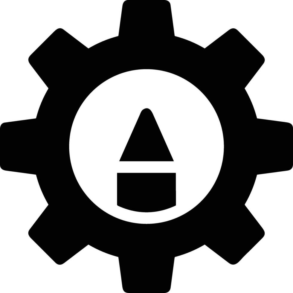 Gear setting symbol icon vector image. Illustration of the industrial wheel mechine mechanism design image