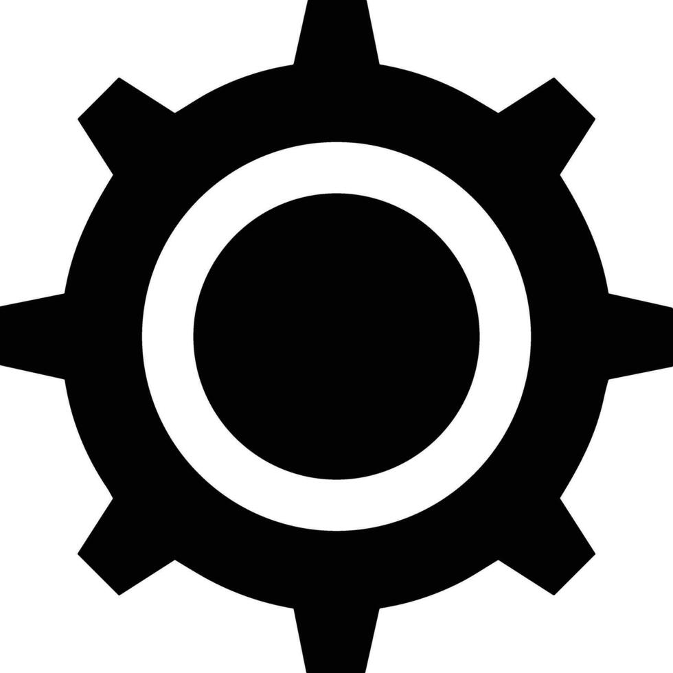 Gear setting symbol icon vector image. Illustration of the industrial wheel mechine mechanism design image