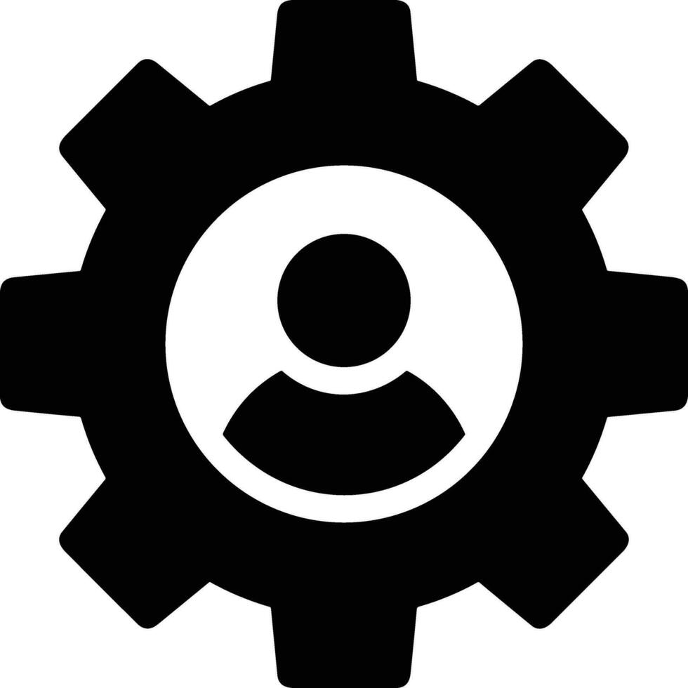 Gear setting symbol icon vector image. Illustration of the industrial wheel mechine mechanism design image