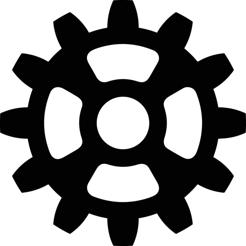 Gear setting symbol icon vector image. Illustration of the industrial wheel mechine mechanism design image