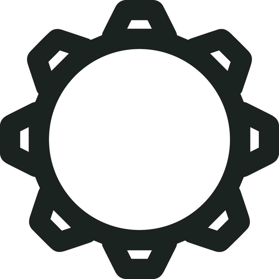 Gear setting symbol icon vector image. Illustration of the industrial wheel mechine mechanism design image