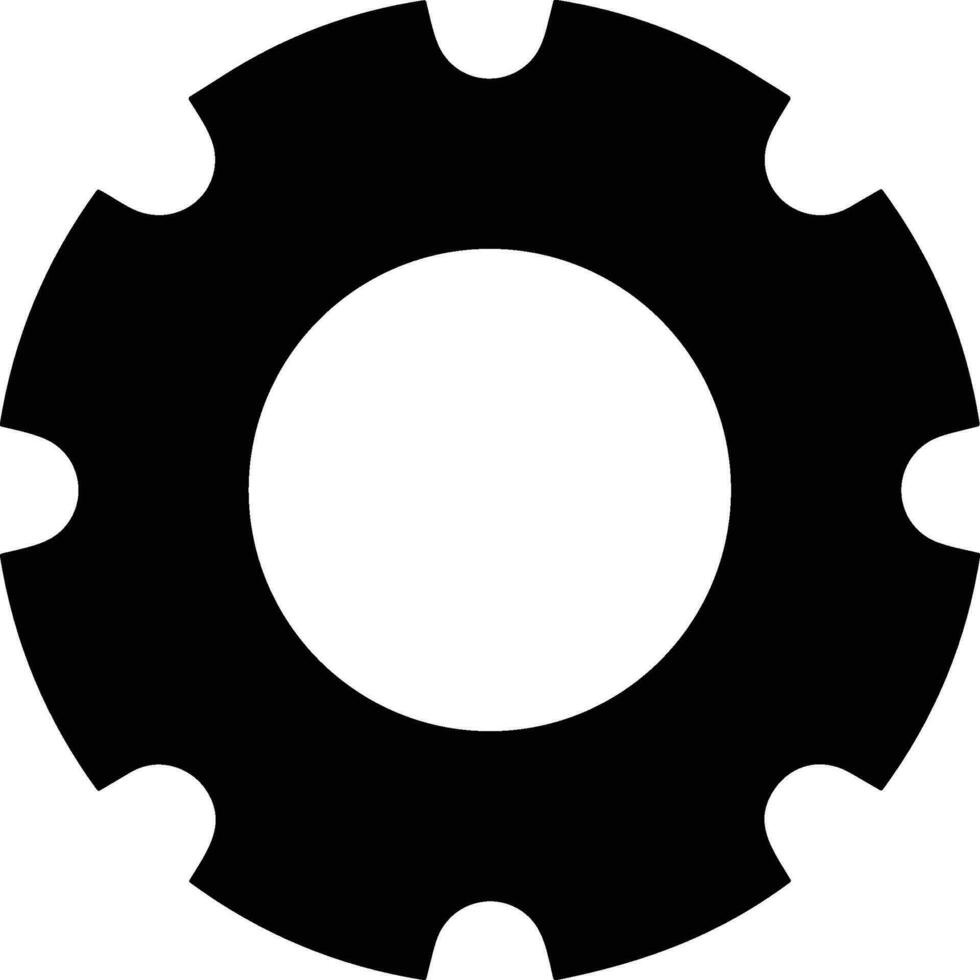 Gear setting symbol icon vector image. Illustration of the industrial wheel mechine mechanism design image