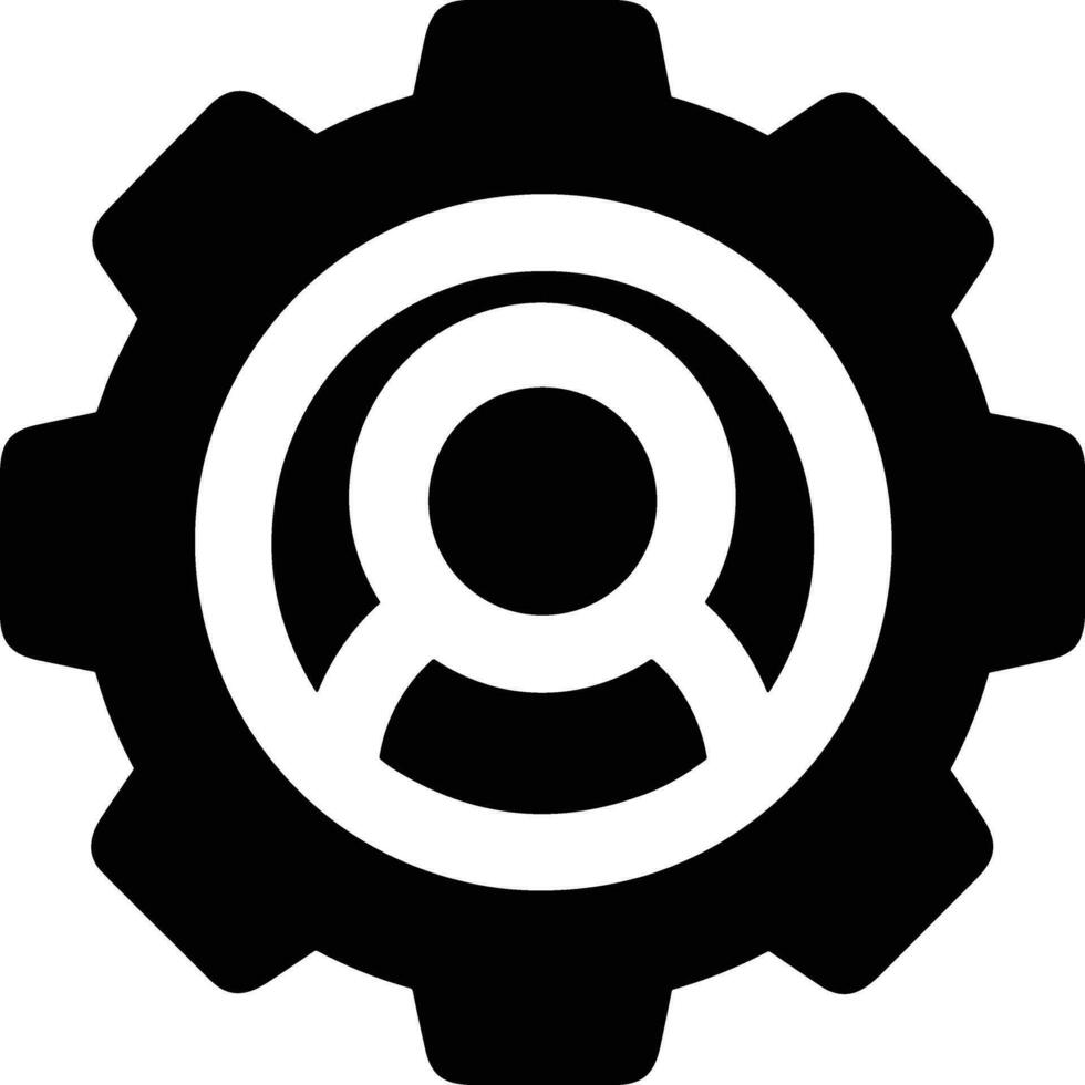 Gear setting symbol icon vector image. Illustration of the industrial wheel mechine mechanism design image