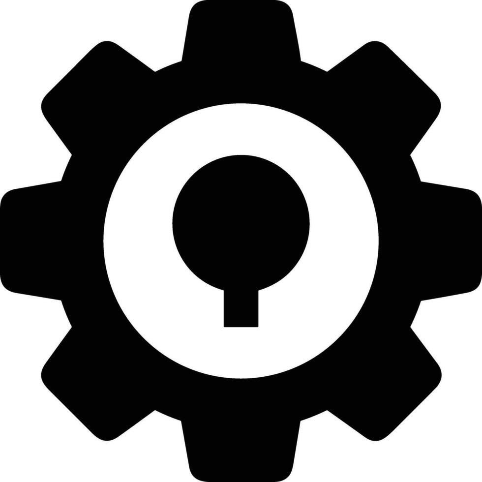 Gear setting symbol icon vector image. Illustration of the industrial wheel mechine mechanism design image