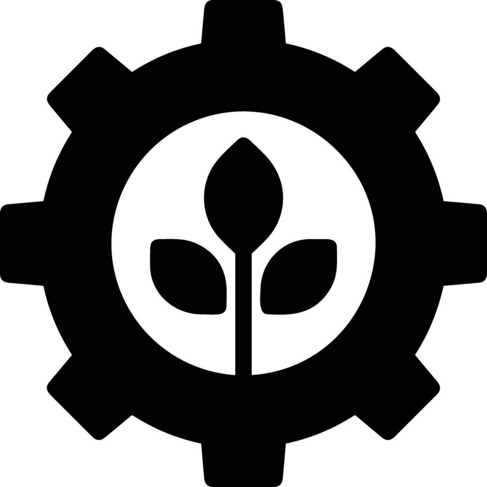 Gear setting symbol icon vector image. Illustration of the industrial wheel mechine mechanism design image