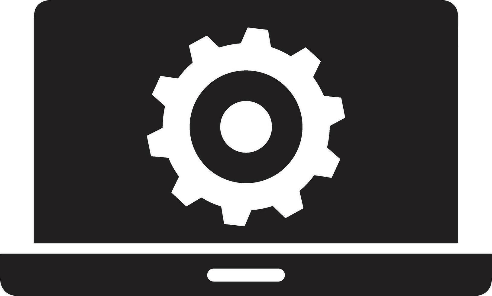 Gear setting symbol icon vector image. Illustration of the industrial wheel mechine mechanism design image