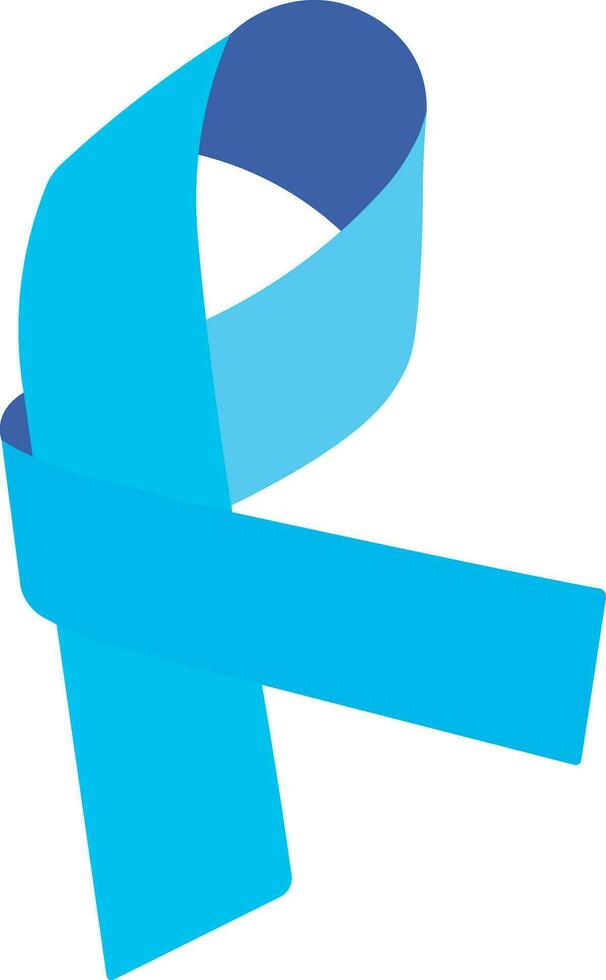 Blue Ribbon For Smoke Free Policies Illustration Vector