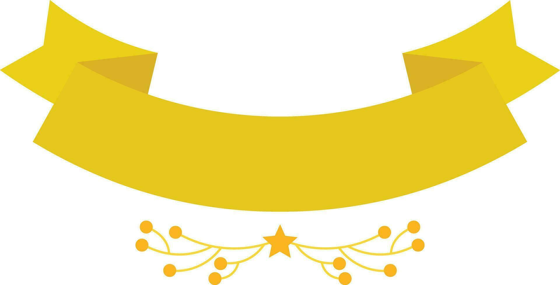 Gold Word Ribbon with Star Garland for Celebration Vector