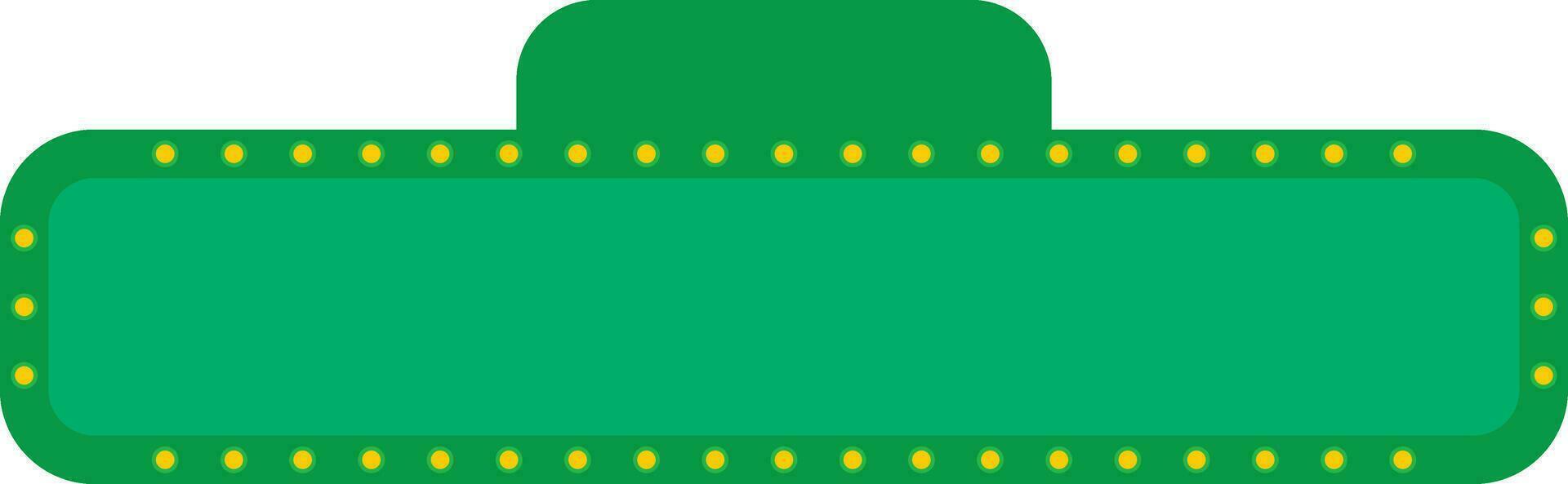 verde tema con amarillo botón texto marco vector