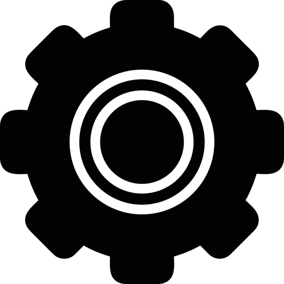 Gear setting symbol icon vector image. Illustration of the industrial wheel mechine mechanism design image