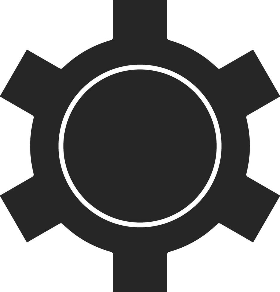 Gear setting symbol icon vector image. Illustration of the industrial wheel mechine mechanism design image