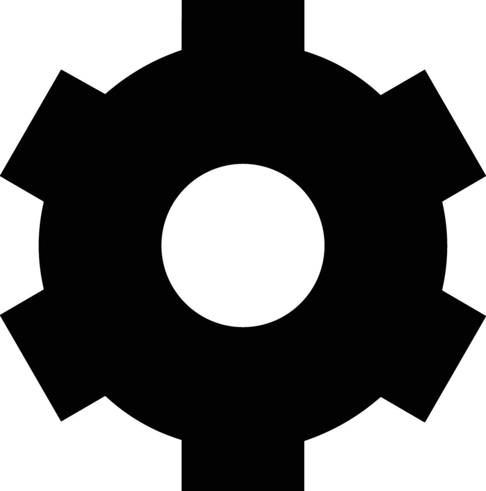 Gear setting symbol icon vector image. Illustration of the industrial wheel mechine mechanism design image