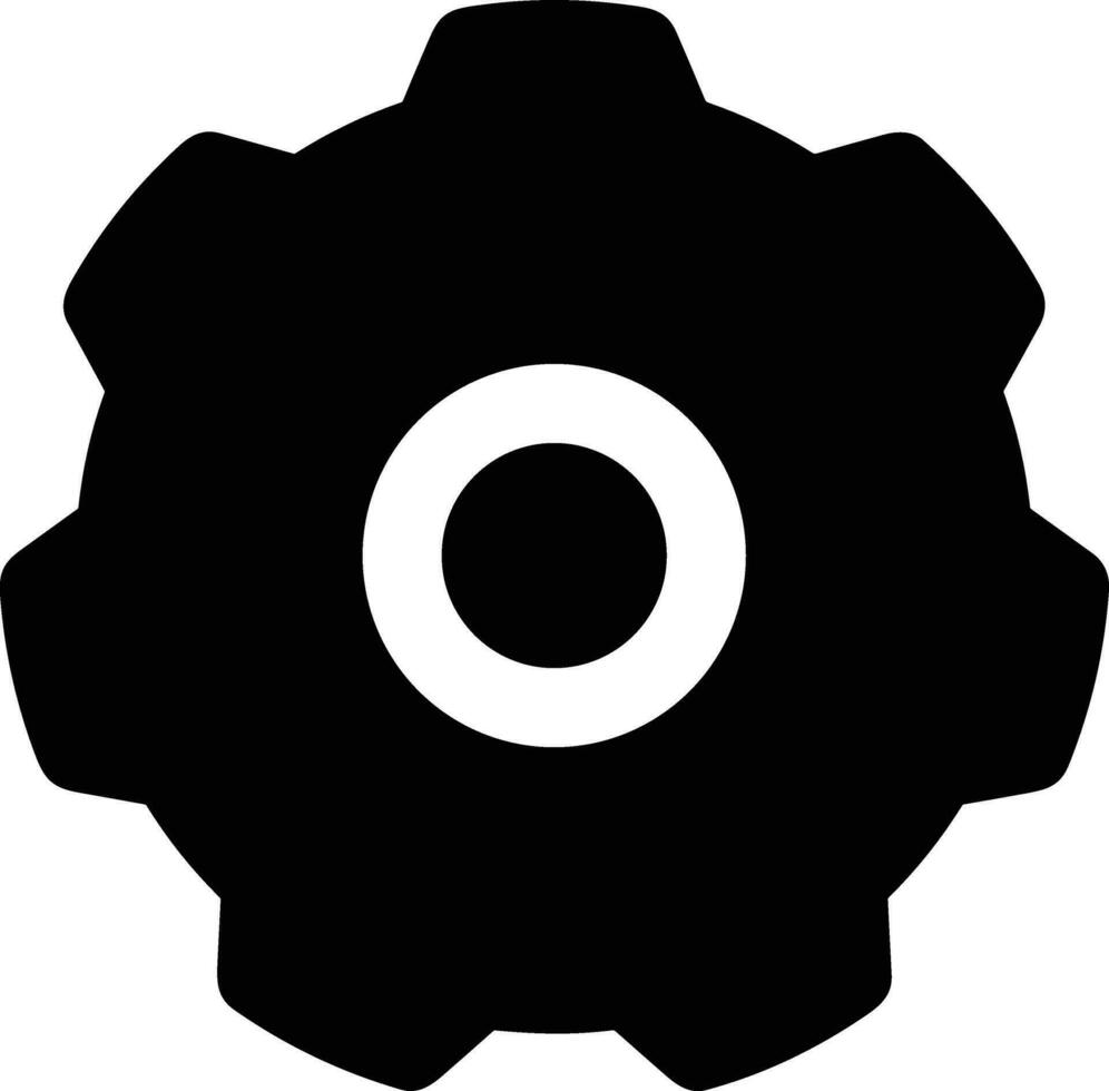 Gear setting symbol icon vector image. Illustration of the industrial wheel mechine mechanism design image