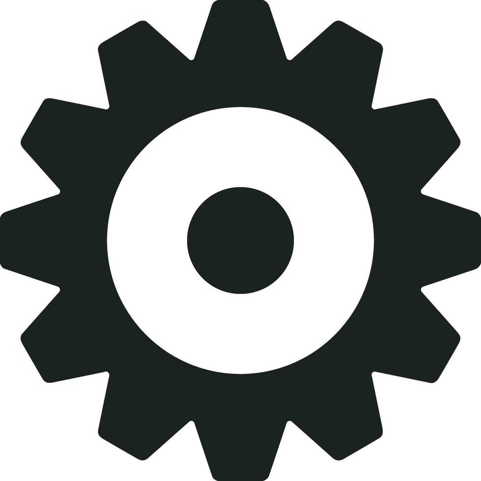 Gear setting symbol icon vector image. Illustration of the industrial wheel mechine mechanism design image