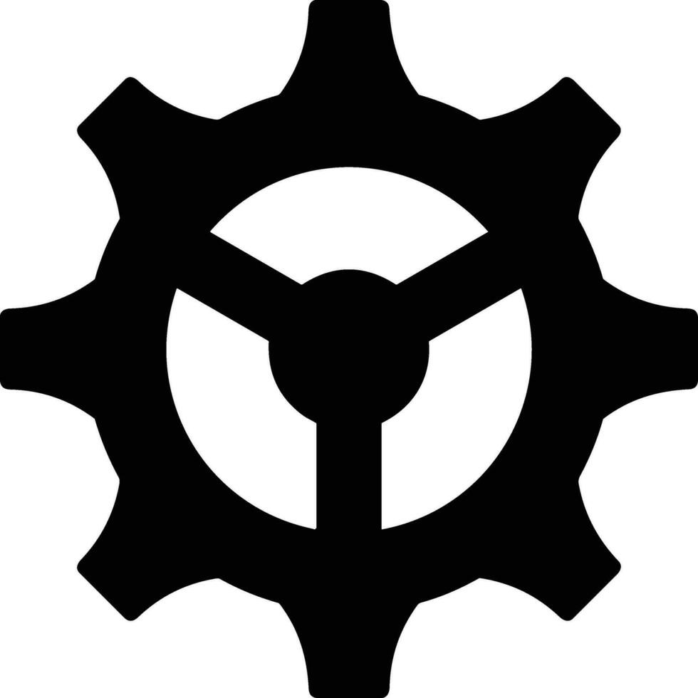Gear setting symbol icon vector image. Illustration of the industrial wheel mechine mechanism design image