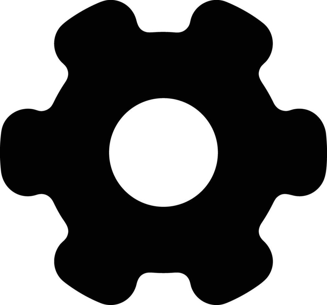 Gear setting symbol icon vector image. Illustration of the industrial wheel mechine mechanism design image