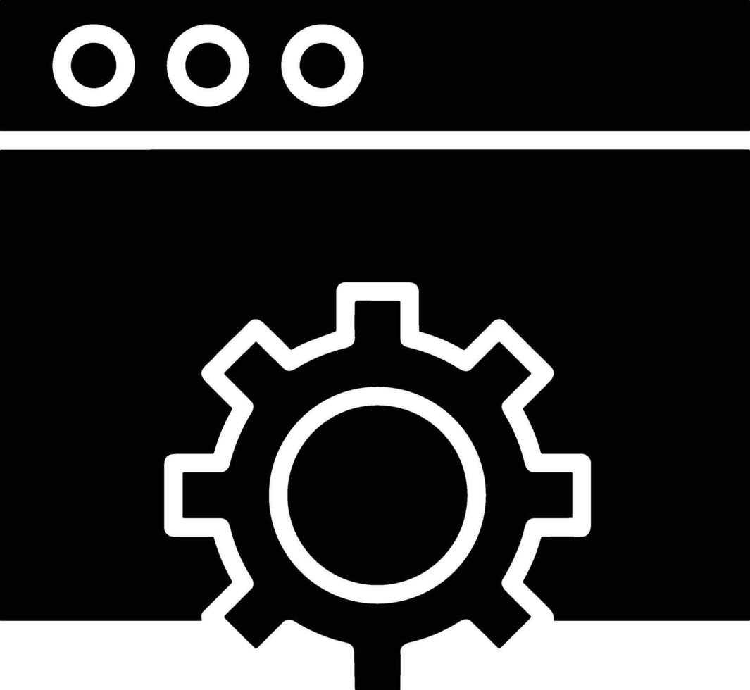 Gear setting symbol icon vector image. Illustration of the industrial wheel mechine mechanism design image