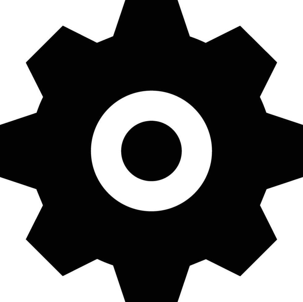 Gear setting symbol icon vector image. Illustration of the industrial wheel mechine mechanism design image