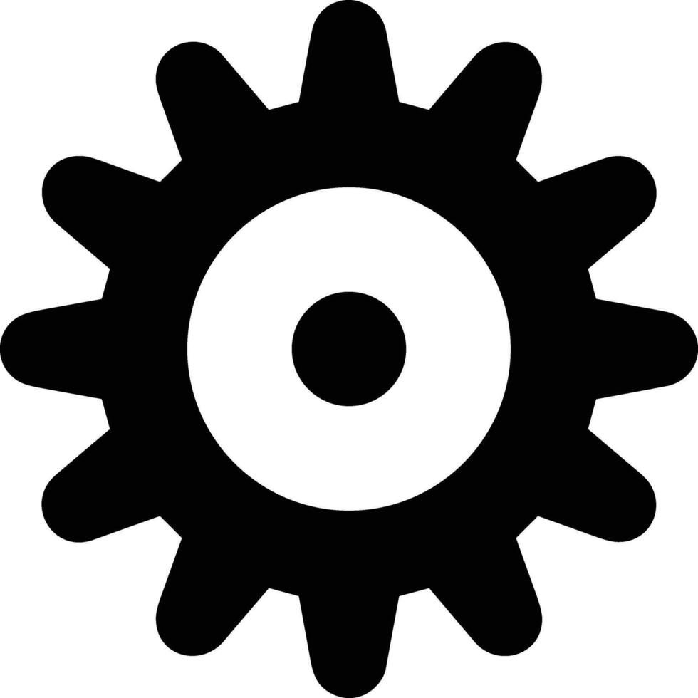 Gear setting symbol icon vector image. Illustration of the industrial wheel mechine mechanism design image
