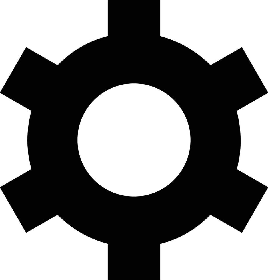 Gear setting symbol icon vector image. Illustration of the industrial wheel mechine mechanism design image