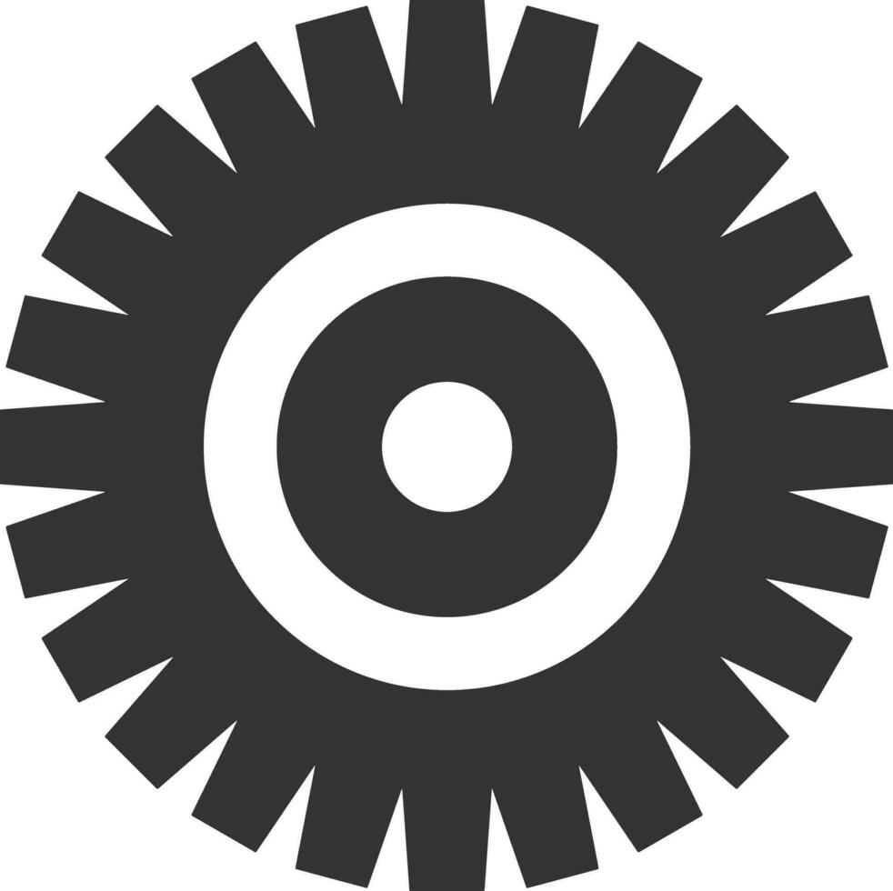 Gear setting symbol icon vector image. Illustration of the industrial wheel mechine mechanism design image