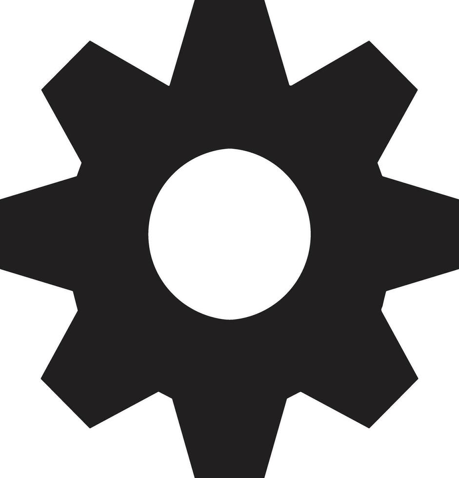 Gear setting symbol icon vector image. Illustration of the industrial wheel mechine mechanism design image