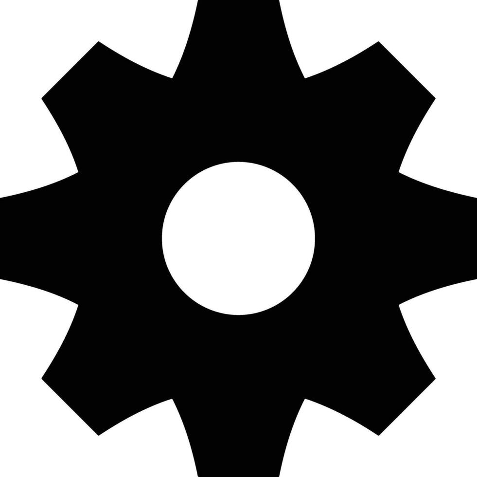 Gear setting symbol icon vector image. Illustration of the industrial wheel mechine mechanism design image
