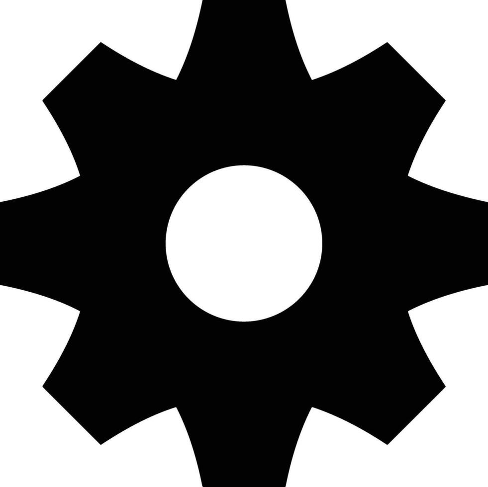 Gear setting symbol icon vector image. Illustration of the industrial wheel mechine mechanism design image