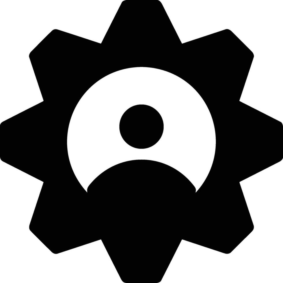 Gear setting symbol icon vector image. Illustration of the industrial wheel mechine mechanism design image