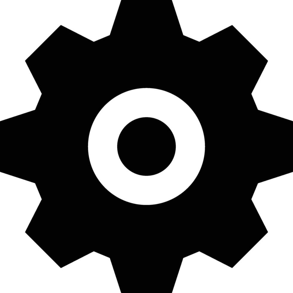 Gear setting symbol icon vector image. Illustration of the industrial wheel mechine mechanism design image