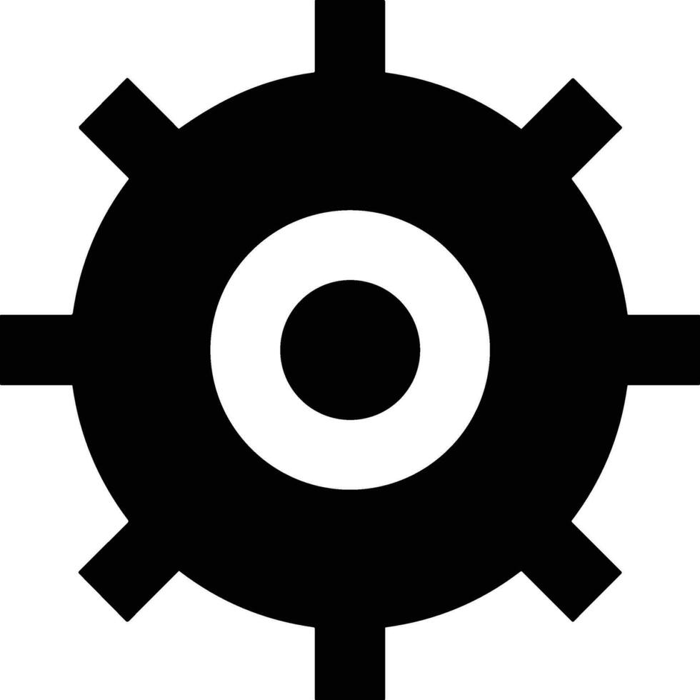 Gear setting symbol icon vector image. Illustration of the industrial wheel mechine mechanism design image