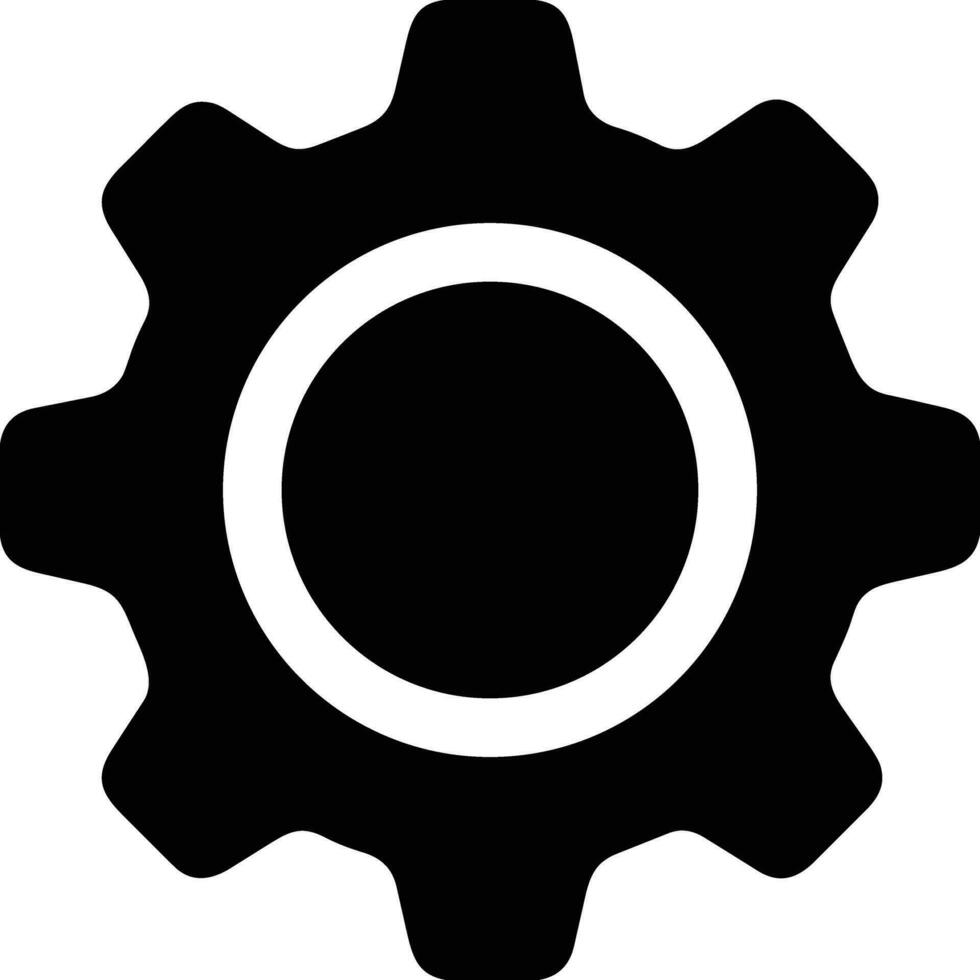 Gear setting symbol icon vector image. Illustration of the industrial wheel mechine mechanism design image