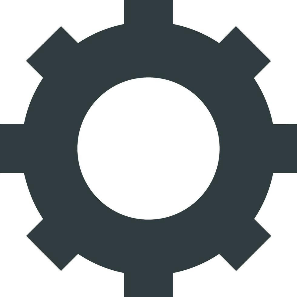 Gear setting symbol icon vector image. Illustration of the industrial wheel mechine mechanism design image