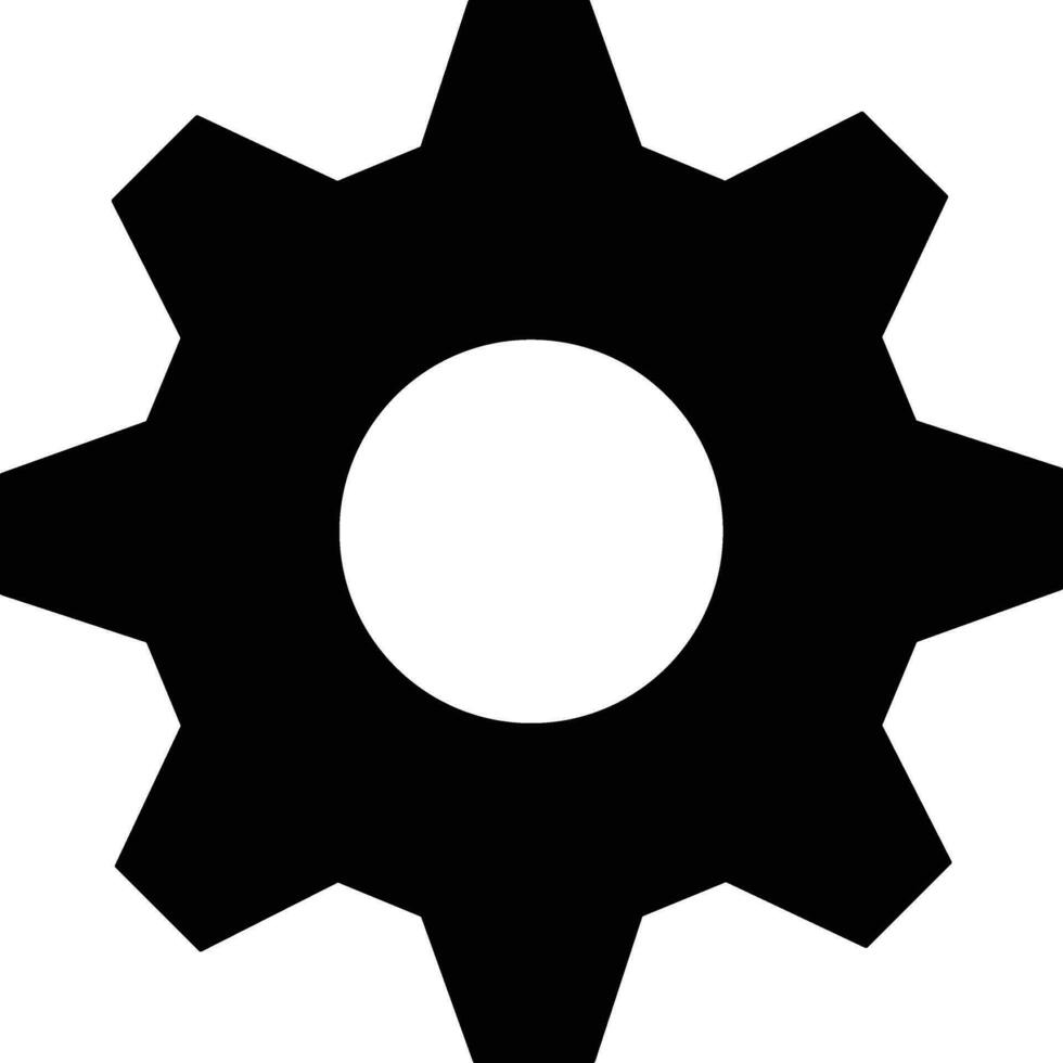 Gear setting symbol icon vector image. Illustration of the industrial wheel mechine mechanism design image