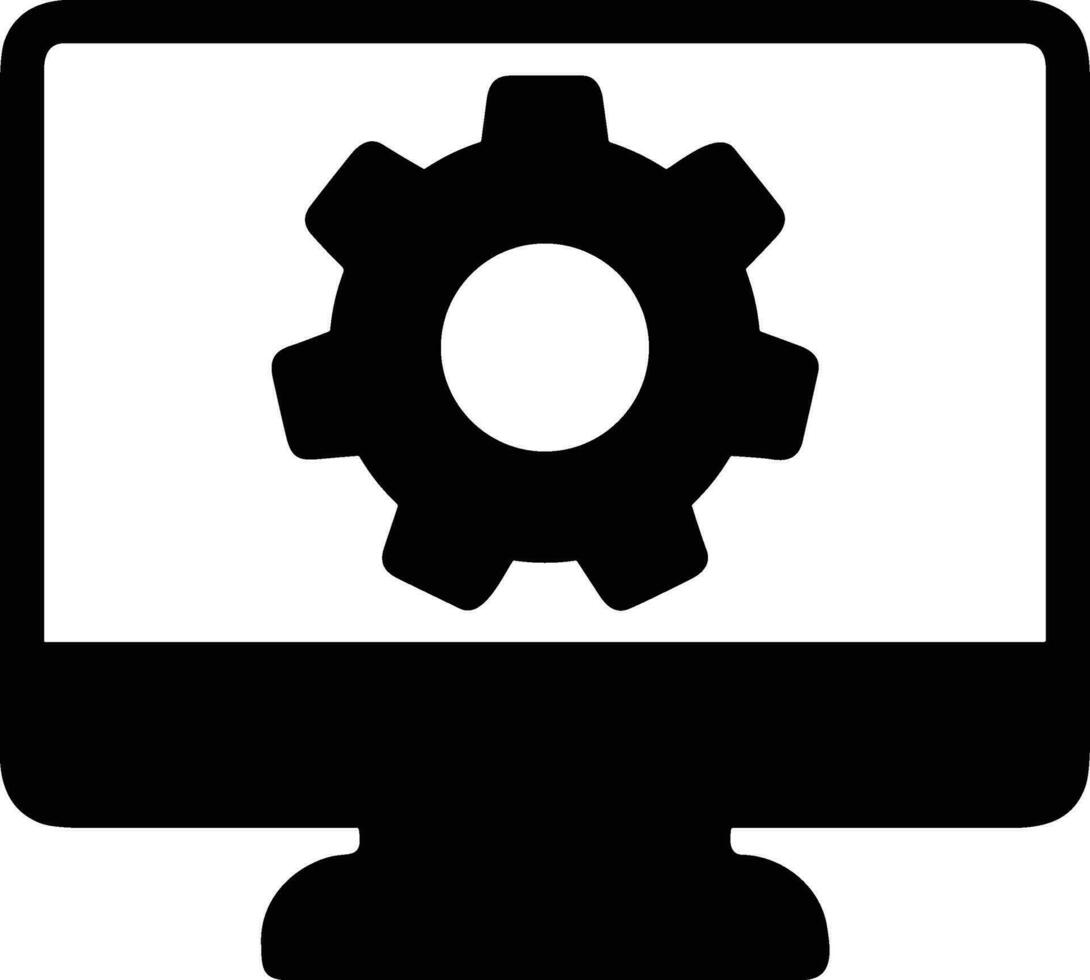 Gear setting symbol icon vector image. Illustration of the industrial wheel mechine mechanism design image