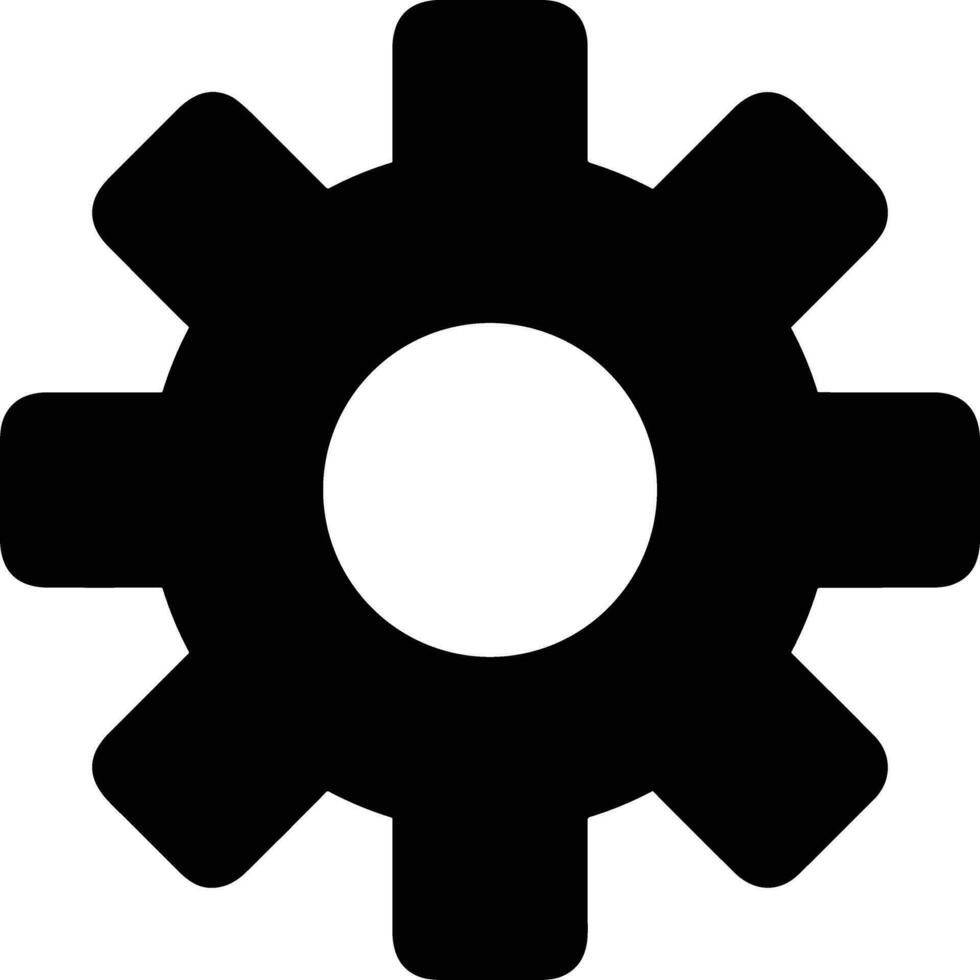 Gear setting symbol icon vector image. Illustration of the industrial wheel mechine mechanism design image