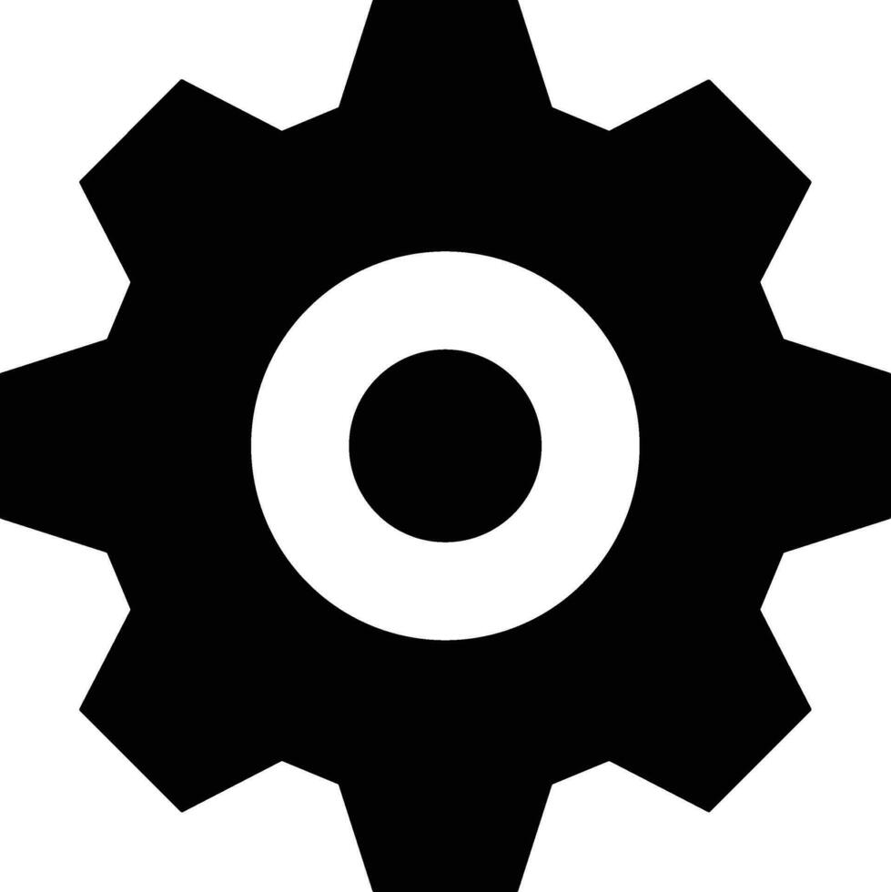 Gear setting symbol icon vector image. Illustration of the industrial wheel mechine mechanism design image
