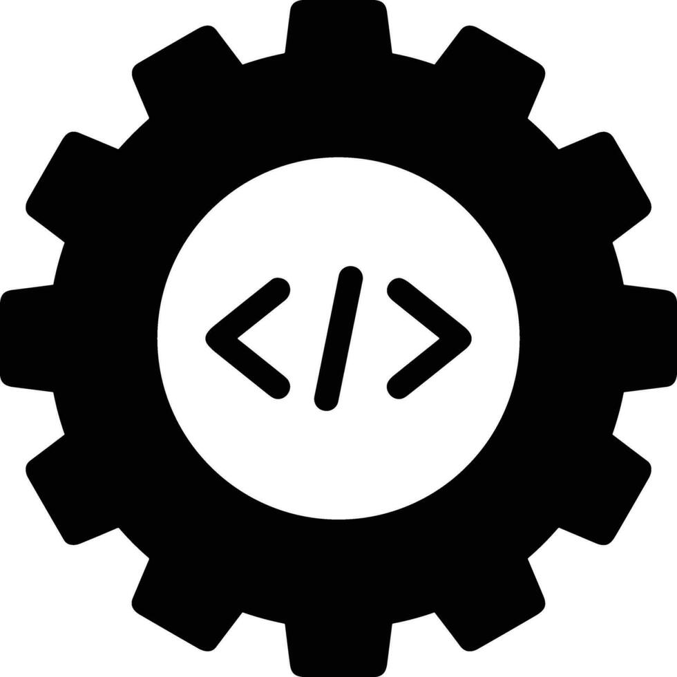 Gear setting symbol icon vector image. Illustration of the industrial wheel mechine mechanism design image