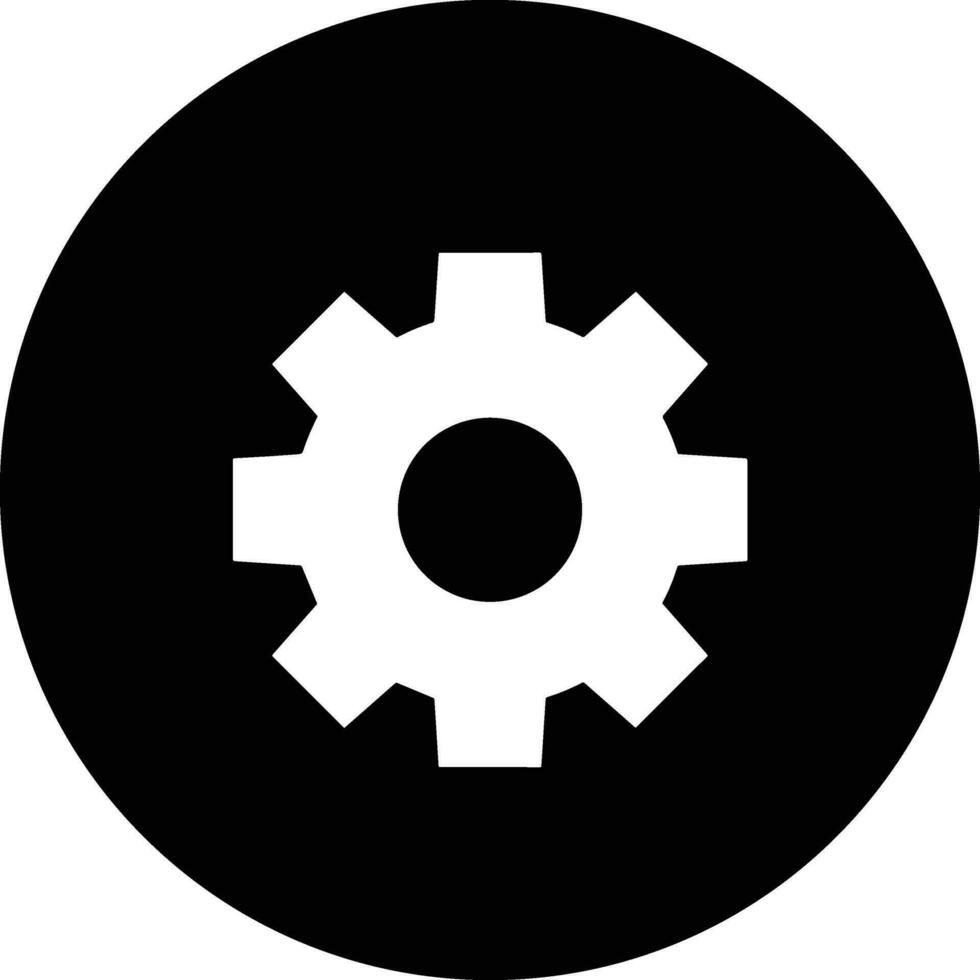 Gear setting symbol icon vector image. Illustration of the industrial wheel mechine mechanism design image