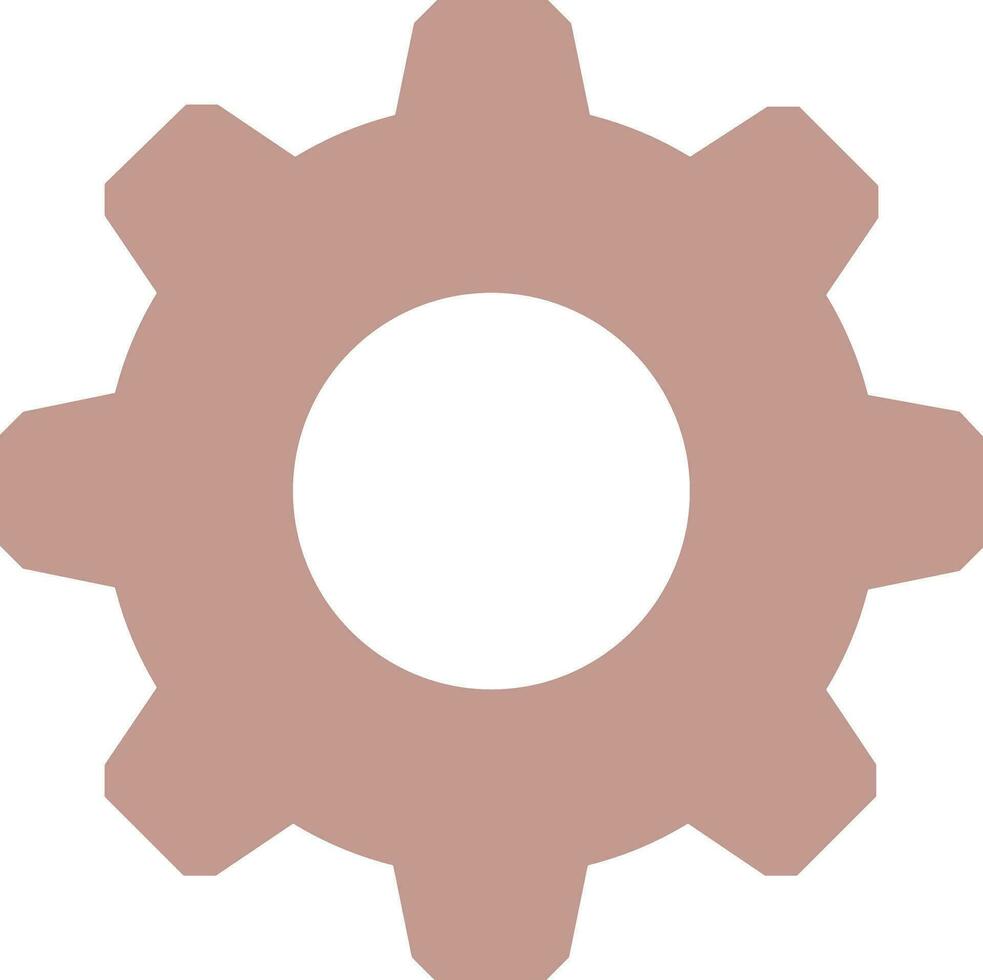 Gear setting symbol icon vector image. Illustration of the industrial wheel mechine mechanism design image