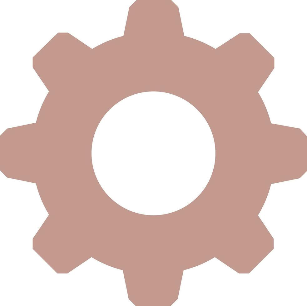 Gear setting symbol icon vector image. Illustration of the industrial wheel mechine mechanism design image