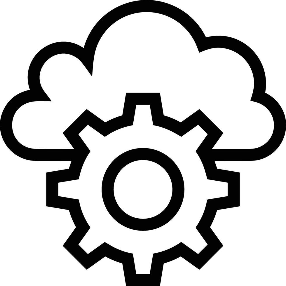 Gear setting symbol icon vector image. Illustration of the industrial wheel mechine mechanism design image