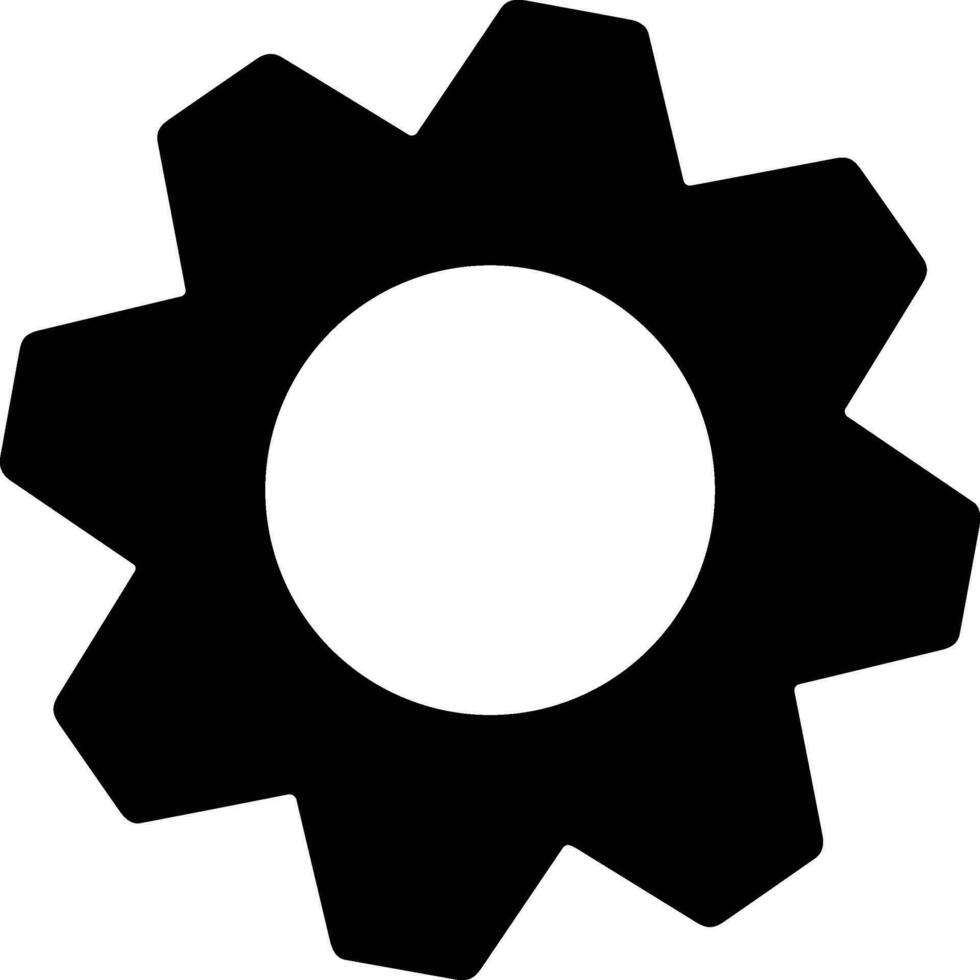 Gear setting symbol icon vector image. Illustration of the industrial wheel mechine mechanism design image