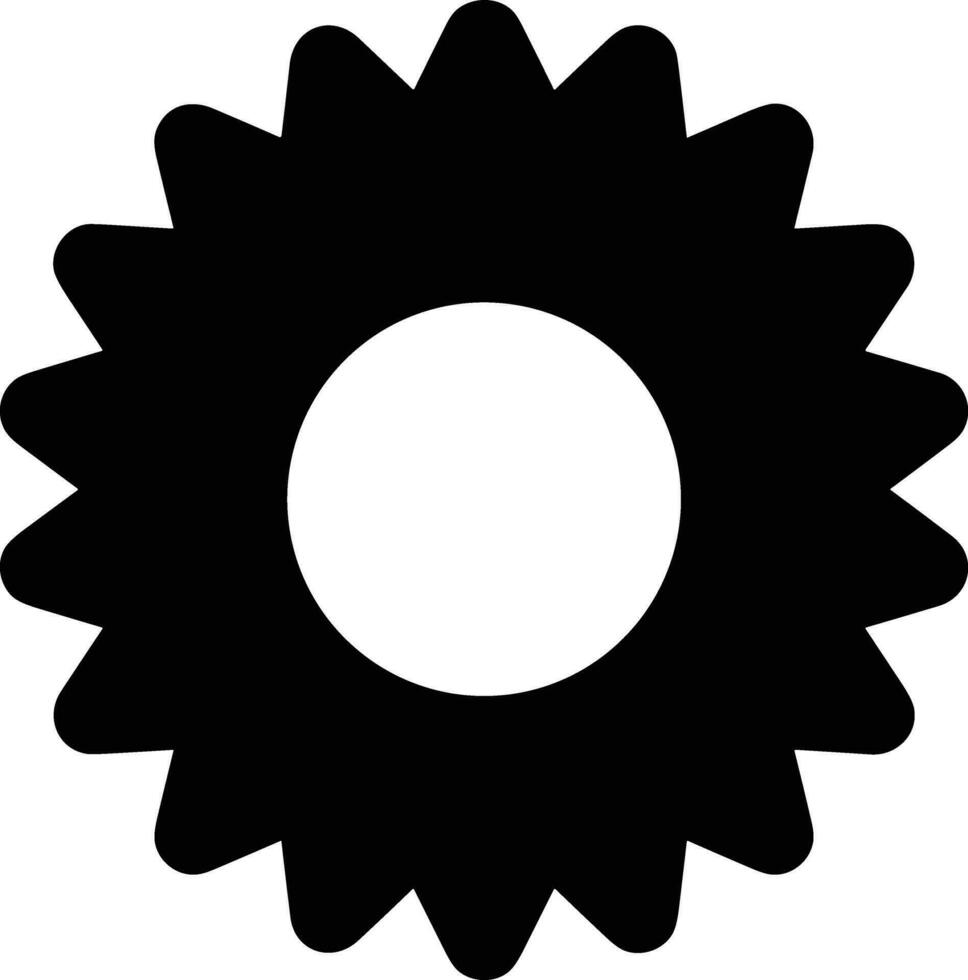Gear setting symbol icon vector image. Illustration of the industrial wheel mechine mechanism design image