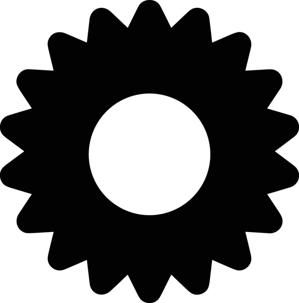 Gear setting symbol icon vector image. Illustration of the industrial wheel mechine mechanism design image