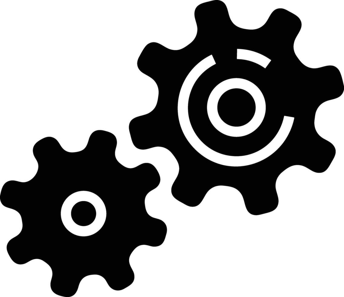 Gear setting symbol icon vector image. Illustration of the industrial wheel mechine mechanism design image