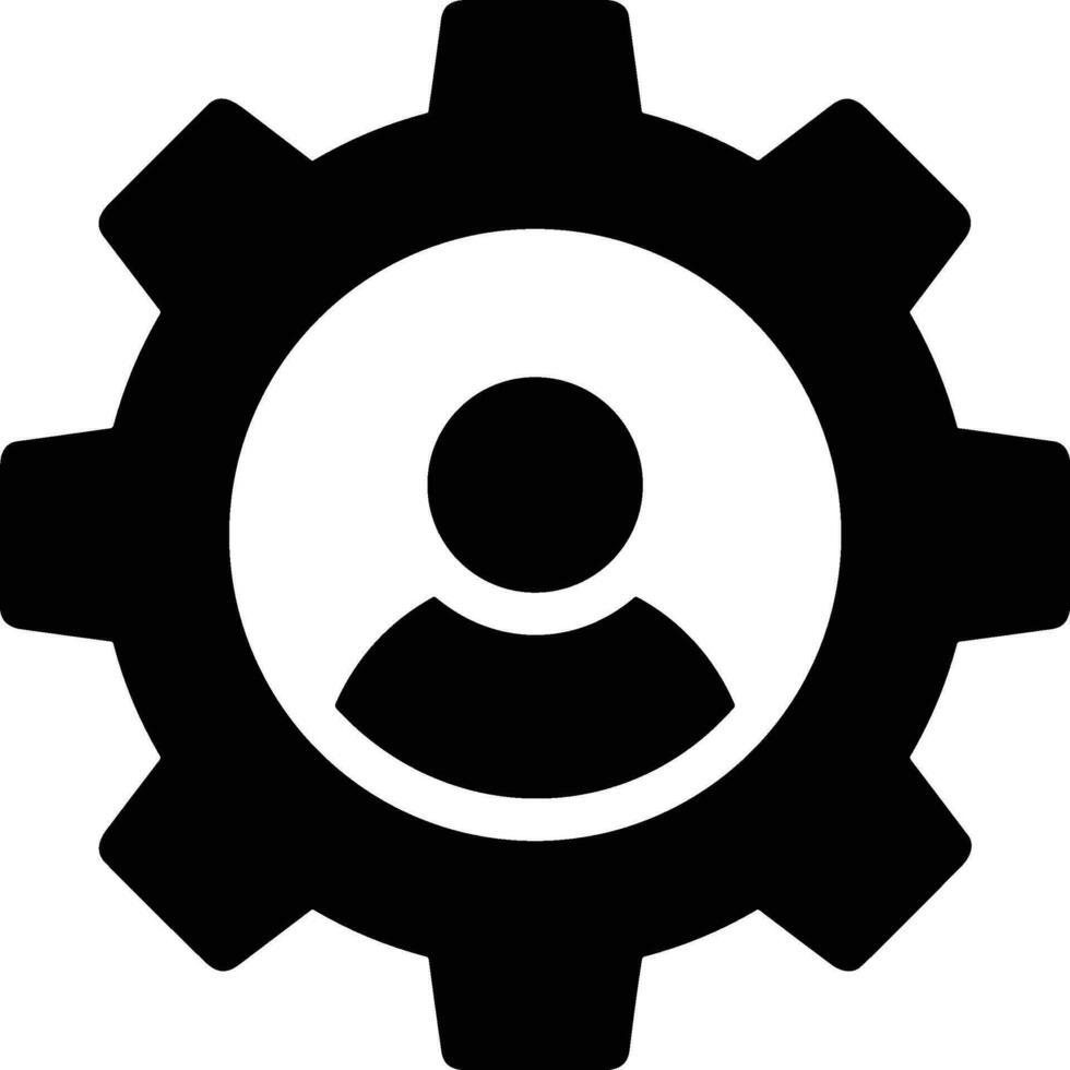Gear setting symbol icon vector image. Illustration of the industrial wheel mechine mechanism design image
