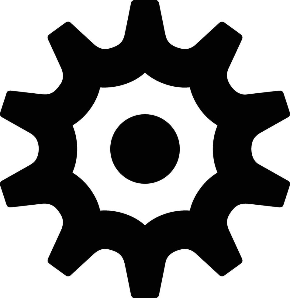 Gear setting symbol icon vector image. Illustration of the industrial wheel mechine mechanism design image