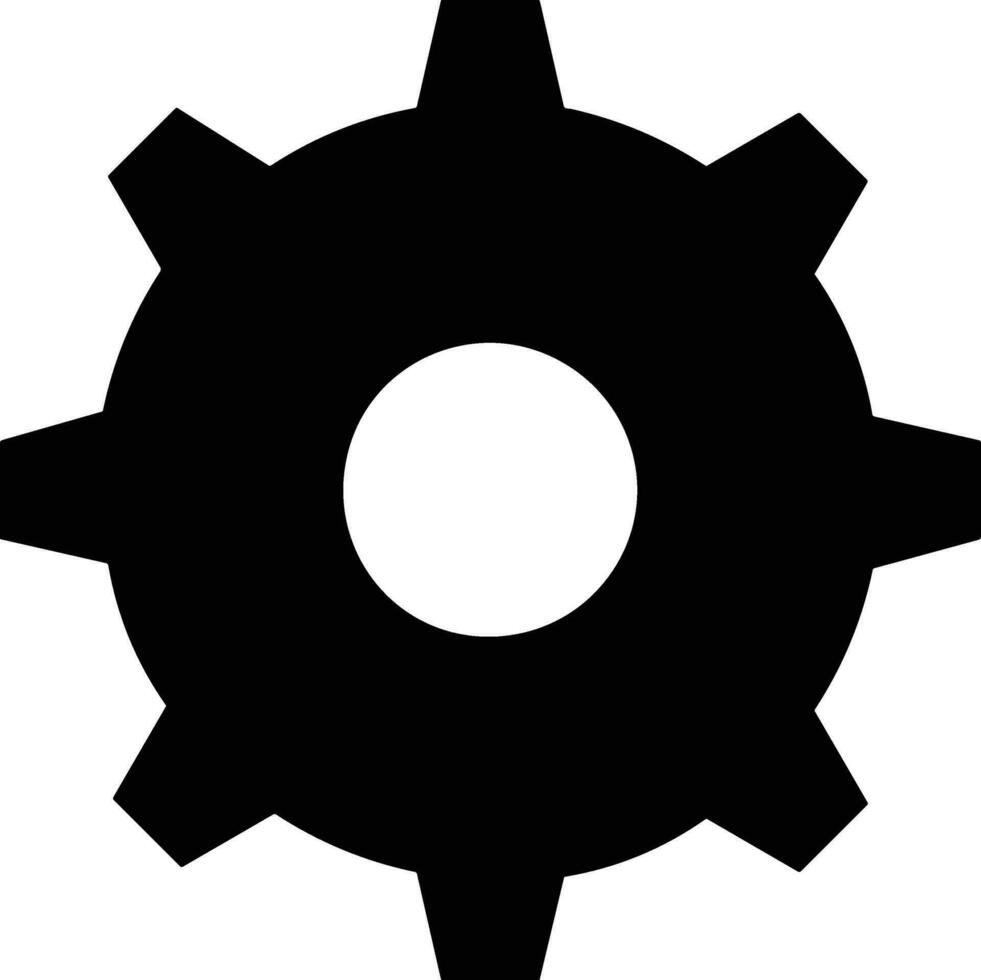 Gear setting symbol icon vector image. Illustration of the industrial wheel mechine mechanism design image