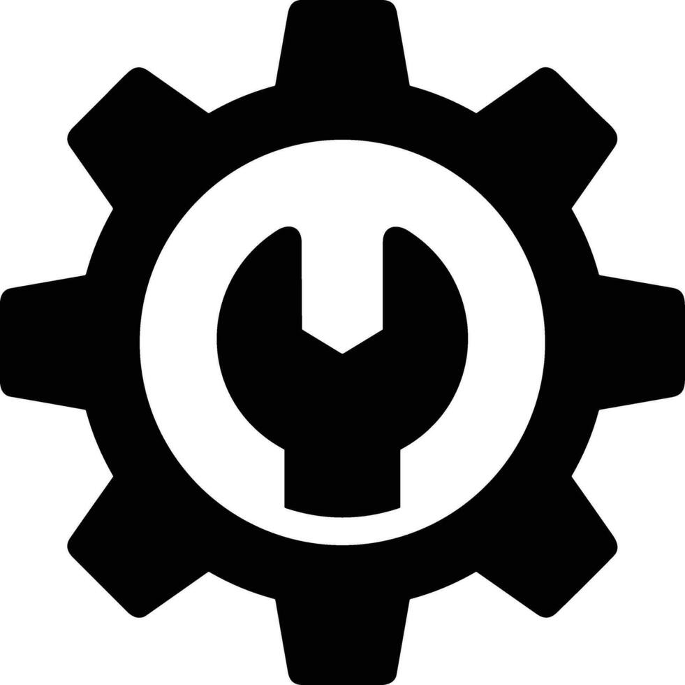 Gear setting symbol icon vector image. Illustration of the industrial wheel mechine mechanism design image